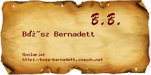 Bősz Bernadett névjegykártya
